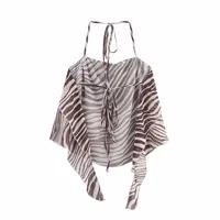 Women's Clothing  Ins Popular Laminated Animal Print Lace-up Vest Skirt main image 3