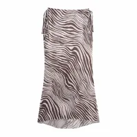 Women's Clothing  Ins Popular Laminated Animal Print Lace-up Vest Skirt main image 4