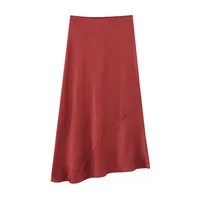 Women's Clothing  Ins Popular Silk Satin Texture Midi Dress main image 3