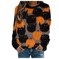 Autumn And Winter New    Halloween Series Women's Round Neck Sweater Loose Casual main image 1