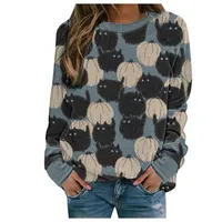 Autumn And Winter New    Halloween Series Women's Round Neck Sweater Loose Casual main image 3