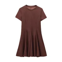 Women's Clothing  Popular New Women's Clothing Classic Fashion Wave Wide Swing Dress sku image 6