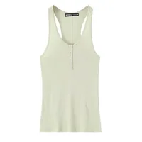 Women's Clothing Ins Internet Hot Three-Color Decorated Row Button Cotton Top main image 4