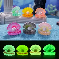 Luminous Pearl Shell Resin Crafts Hot Sale Car Desktop Small Pendent Decoration Micro Landscape DIY Accessories main image 1