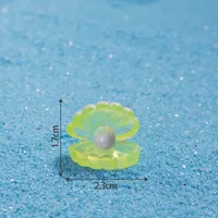 Luminous Pearl Shell Resin Crafts Hot Sale Car Desktop Small Pendent Decoration Micro Landscape DIY Accessories sku image 1