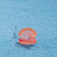 Luminous Pearl Shell Resin Crafts Hot Sale Car Desktop Small Pendent Decoration Micro Landscape DIY Accessories sku image 3