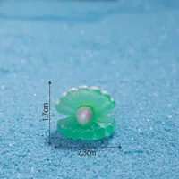 Luminous Pearl Shell Resin Crafts Hot Sale Car Desktop Small Pendent Decoration Micro Landscape DIY Accessories sku image 4