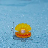 Luminous Pearl Shell Resin Crafts Hot Sale Car Desktop Small Pendent Decoration Micro Landscape DIY Accessories sku image 5