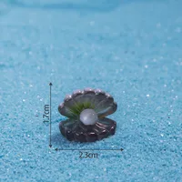 Luminous Pearl Shell Resin Crafts Hot Sale Car Desktop Small Pendent Decoration Micro Landscape DIY Accessories sku image 6