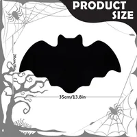 Felt Bat Placemat Halloween Table Mat Black Bat Non-Slip Heat Resistant Tableware Mat Party Dining-Table Decoration Supplies sku image 2