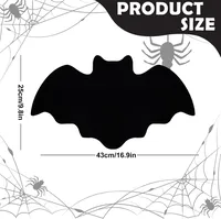Felt Bat Placemat Halloween Table Mat Black Bat Non-Slip Heat Resistant Tableware Mat Party Dining-Table Decoration Supplies sku image 4
