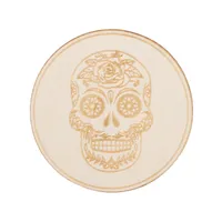 Halloween Ghost Festival Pumpkin Felt Coaster Spider Web Skull Wooden Carved Heat Insulation Decorative Coaster sku image 7