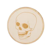Halloween Ghost Festival Pumpkin Felt Coaster Spider Web Skull Wooden Carved Heat Insulation Decorative Coaster sku image 8