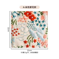 INS Style Cotton Linen Coaster Embroidered Fabric Tea Table Coaster Thickening Heat Insulation Pad Coffee Cup Mat sku image 1