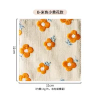 INS Style Cotton Linen Coaster Embroidered Fabric Tea Table Coaster Thickening Heat Insulation Pad Coffee Cup Mat sku image 2