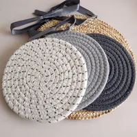 Heat Proof Mat Tableware Set   Placemat Coaster Placemat Ribbon Gift Packaging 3 Pieces American Style main image 3