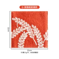 INS Style Cotton Linen Coaster Embroidered Fabric Tea Table Coaster Thickening Heat Insulation Pad Coffee Cup Mat sku image 4