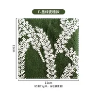 INS Style Cotton Linen Coaster Embroidered Fabric Tea Table Coaster Thickening Heat Insulation Pad Coffee Cup Mat sku image 6