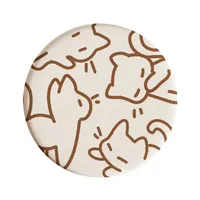 Cartoon Office Coffee Cup Mat Desktop Storage Pad Round Water Cup Mat Diatom Mud Absorbent Pad Quick-Drying Table Top sku image 7