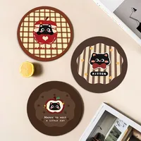 Heat Proof Mat Cartoon Absorbent Custom Coaster Office Water Cup Mat Tea Mat Ins Style Creative Insulation Pad Heat Proof Mat Dining Table Cushion main image 2