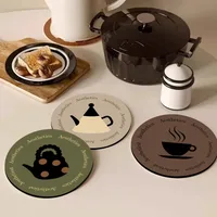 Plate Mat Customized Heat Proof Mat Anti-Scald Table Top Protective Pad Mat Vegetable Mat Water-Absorbing Quick-Drying Coaster Non-Slip Waterproof main image 1