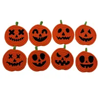Halloween Pumpkin Cotton String Placemat Expression Coaster Custom Iron Hand-Woven Pumpkin Decoration Ornaments main image 3