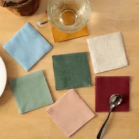 Teacup Mat Fabric Linen Heat Proof Mat Tea Art Coaster Plain Fabric Home Tea Ceremony Heat Proof Mat main image 1