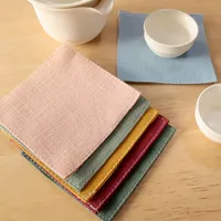 Teacup Mat Fabric Linen Heat Proof Mat Tea Art Coaster Plain Fabric Home Tea Ceremony Heat Proof Mat main image 2