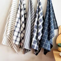 Simple Cotton Yarn-Dyed Kitchen Napkin Blue Series Household Napkin Tea Towel main image 1
