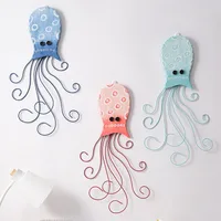 Mediterranean Style Wall Decorations Children's Room Creative Iron Wall Decoration Wall Pendant Octopus Jellyfish Three-Dimensional Wall Decoration main image 2