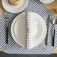Fabric Napkin Factory In Stock Kitchen Napkin Wholesale Household Plaid Napkin Cotton Square Napkin Cloth Tea Towel main image 2