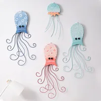 Mediterranean Style Wall Decorations Children's Room Creative Iron Wall Decoration Wall Pendant Octopus Jellyfish Three-Dimensional Wall Decoration main image 3