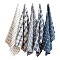 Simple Cotton Yarn-Dyed Kitchen Napkin Blue Series Household Napkin Tea Towel main image 3