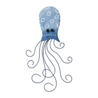 Mediterranean Style Wall Decorations Children's Room Creative Iron Wall Decoration Wall Pendant Octopus Jellyfish Three-Dimensional Wall Decoration main image 4