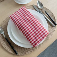 Fabric Napkin Factory In Stock Kitchen Napkin Wholesale Household Plaid Napkin Cotton Square Napkin Cloth Tea Towel sku image 1