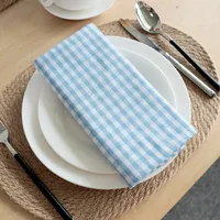 Fabric Napkin Factory In Stock Kitchen Napkin Wholesale Household Plaid Napkin Cotton Square Napkin Cloth Tea Towel sku image 2