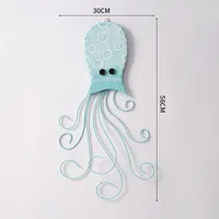 Mediterranean Style Wall Decorations Children's Room Creative Iron Wall Decoration Wall Pendant Octopus Jellyfish Three-Dimensional Wall Decoration sku image 5