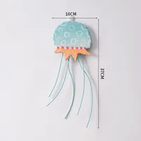 Mediterranean Style Wall Decorations Children's Room Creative Iron Wall Decoration Wall Pendant Octopus Jellyfish Three-Dimensional Wall Decoration sku image 3