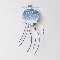 Mediterranean Style Wall Decorations Children's Room Creative Iron Wall Decoration Wall Pendant Octopus Jellyfish Three-Dimensional Wall Decoration sku image 4
