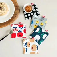 Cup Mat New Fabric Coaster Double-Layer Mug Mat Teacup Mat Heat Insulation Coaster main image 1