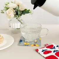 Cup Mat New Fabric Coaster Double-Layer Mug Mat Teacup Mat Heat Insulation Coaster main image 4