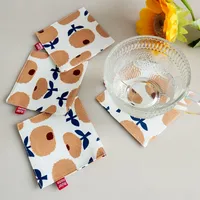 Cup Mat New Fabric Coaster Double-Layer Mug Mat Teacup Mat Heat Insulation Coaster sku image 3
