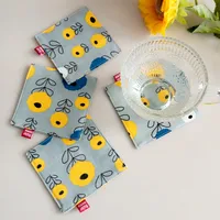 Cup Mat New Fabric Coaster Double-Layer Mug Mat Teacup Mat Heat Insulation Coaster sku image 4