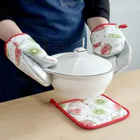Microwave Oven Gloves Household Kitchen Heat Insulation Gloves Heat Proof Mat Baking Oven Gloves sku image 3