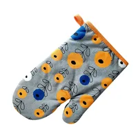 Microwave Oven Gloves Nordic Style Cotton Fabrics Printing Baking Insulation Gloves Heat Proof Mat Oven Gloves sku image 15