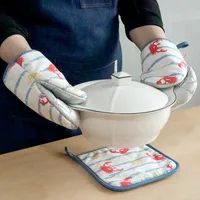 Microwave Oven Gloves Household Kitchen Heat Insulation Gloves Heat Proof Mat Baking Oven Gloves sku image 5
