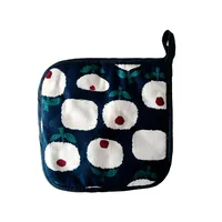 Microwave Oven Gloves Nordic Style Cotton Fabrics Printing Baking Insulation Gloves Heat Proof Mat Oven Gloves sku image 2