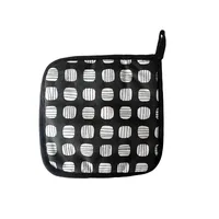 Microwave Oven Gloves Nordic Style Cotton Fabrics Printing Baking Insulation Gloves Heat Proof Mat Oven Gloves sku image 5