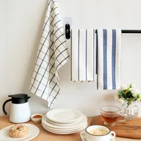 Mediterranean Blue Fabric Kitchen Napkin 100% Cotton Tea Towel Gourmet Background Fabric Tablecloth  Supply Tea Towel main image 1