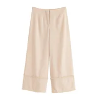 Fashionable Frayed Hem Vest Casual Summer Outfit Women's Pure Color Leisure Set Stylish New Style No Sleeve Top sku image 8